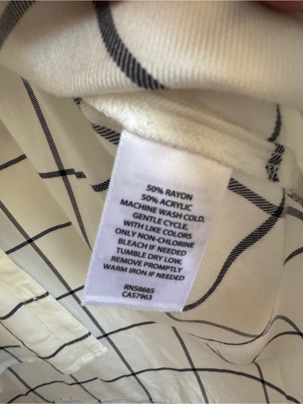 Treasure & Bond White Shirt with Black Windowpane Grid - Picture 5 of 7